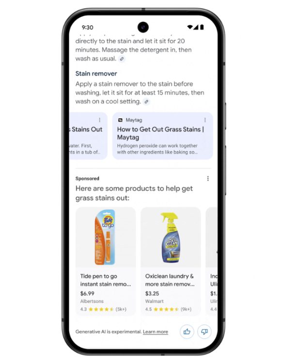 AI Mode 廣告版位